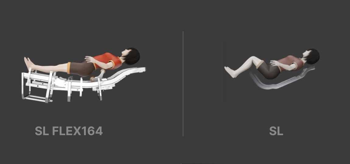 El nuevo sistema de masaje de carril curvo flexible FLEX164